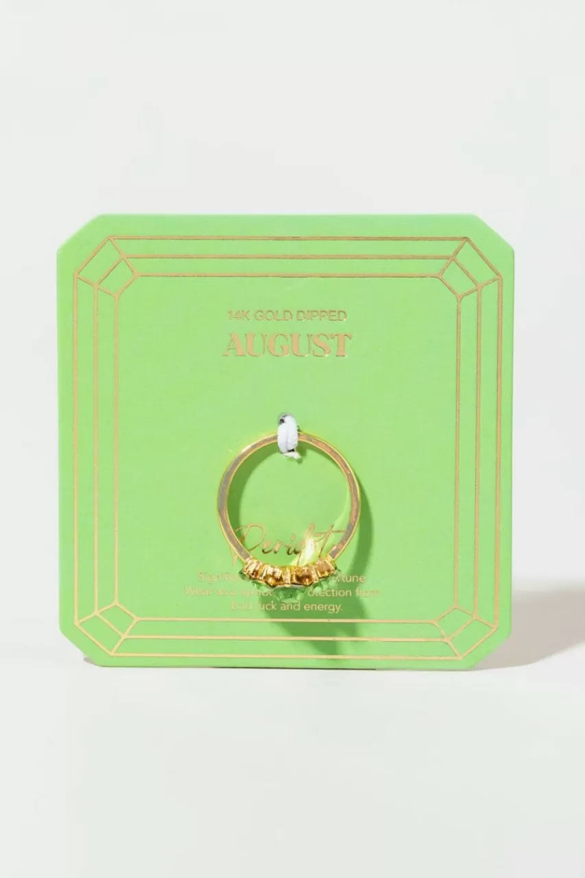 Francesca's 14K Gold Dip Birthstone Ring