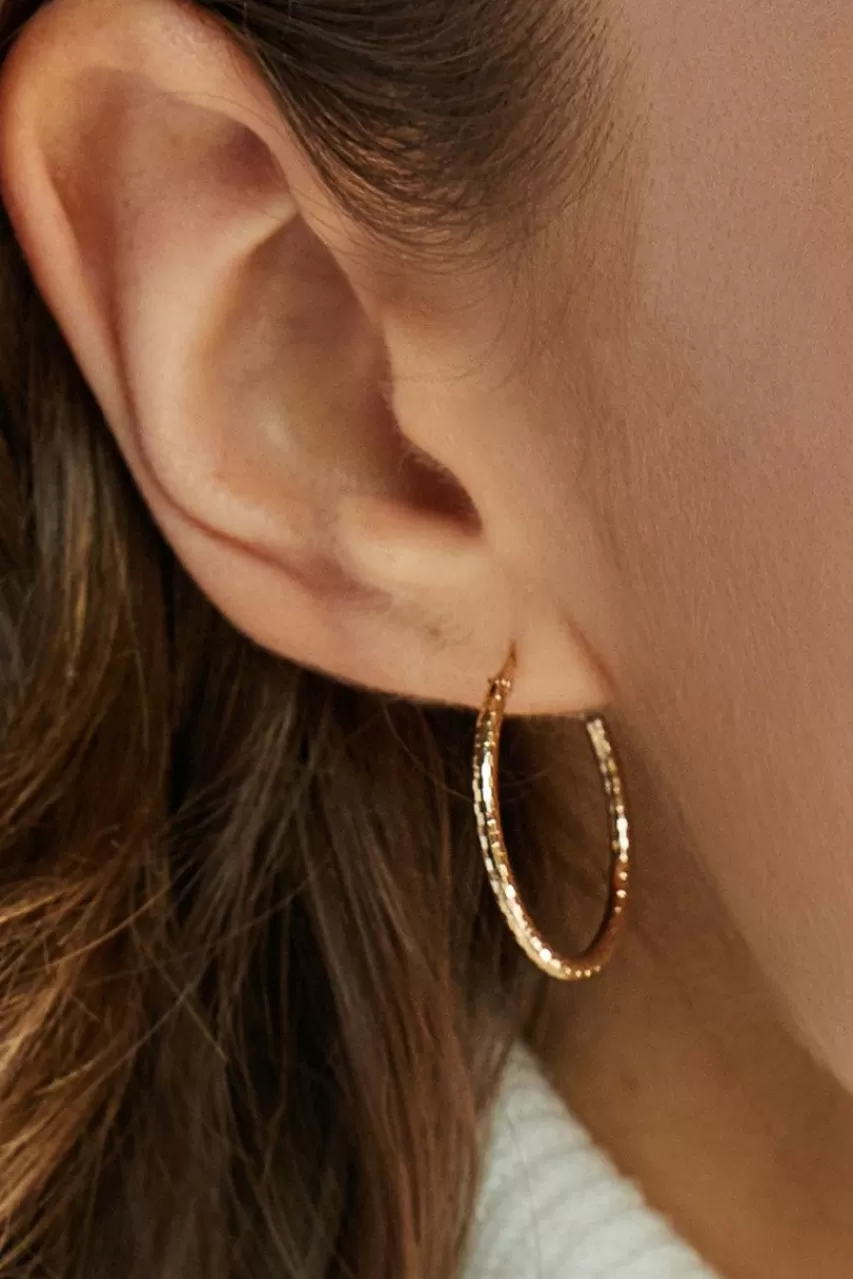Francesca's Abigail Textured Hoop Set