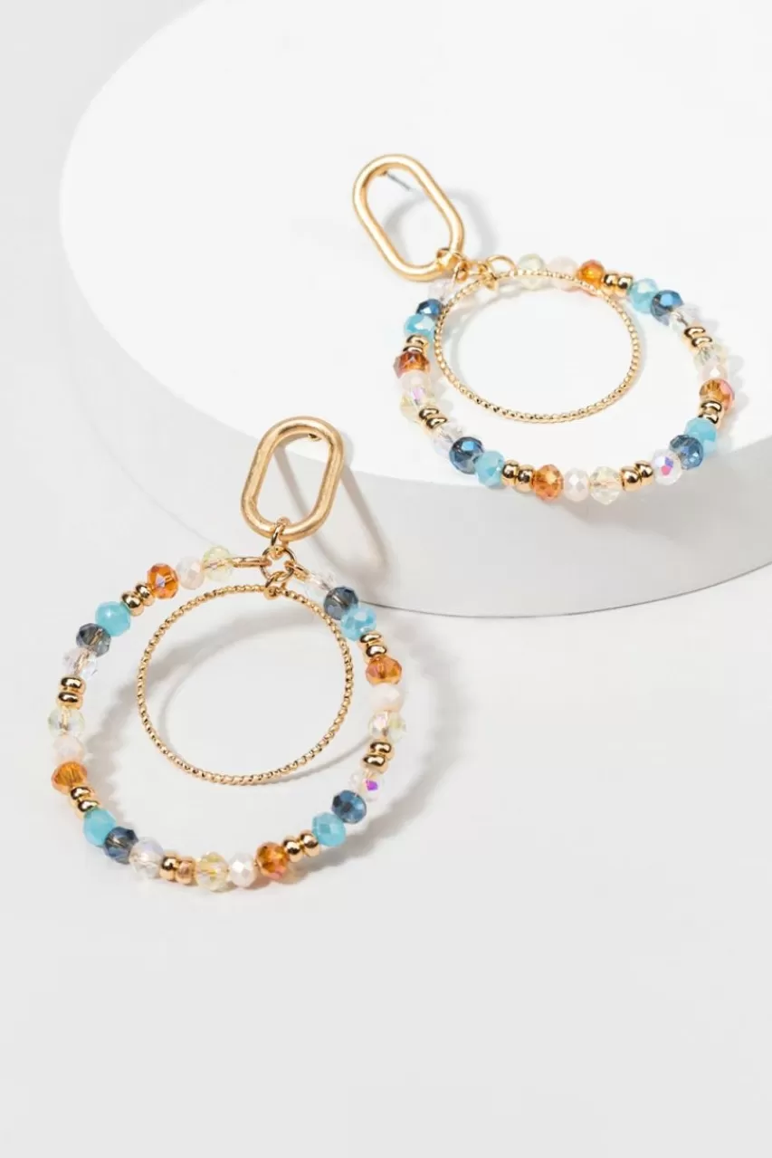 Francesca's Adair Glass Bead Earrings