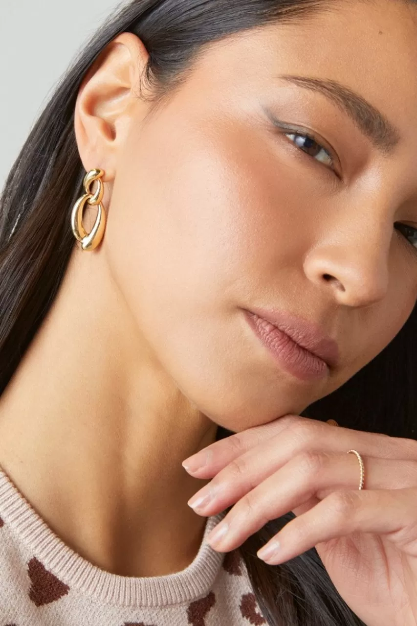 Francesca's Addy Interlink Chain Dangle Earrings