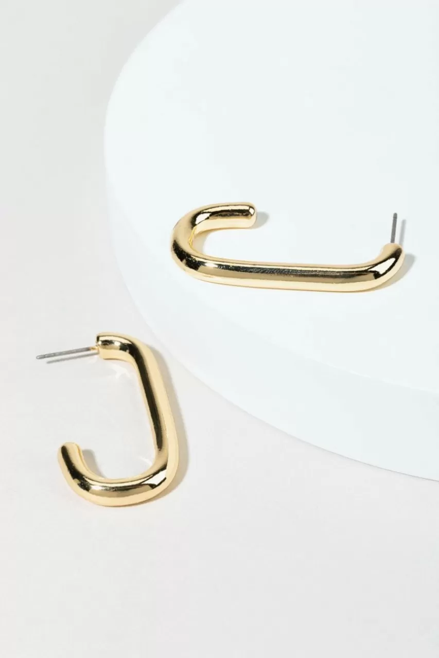Francesca's Addyson En Hoop Earrings