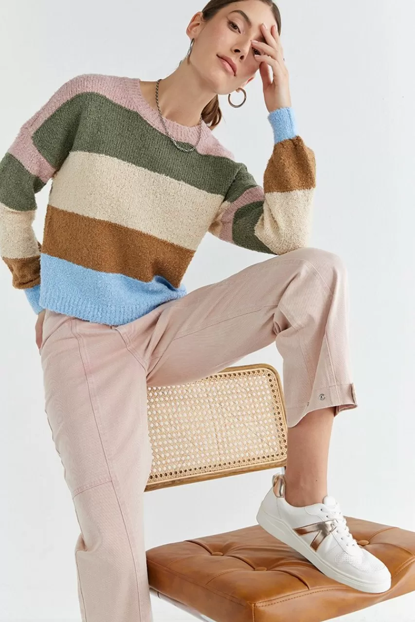 Francesca's Adele Stripe Teddy Pullover