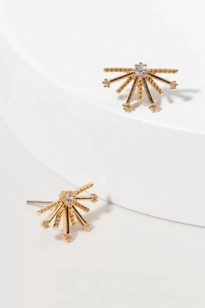 Francesca's Adelle Half Burst Stud Earrings