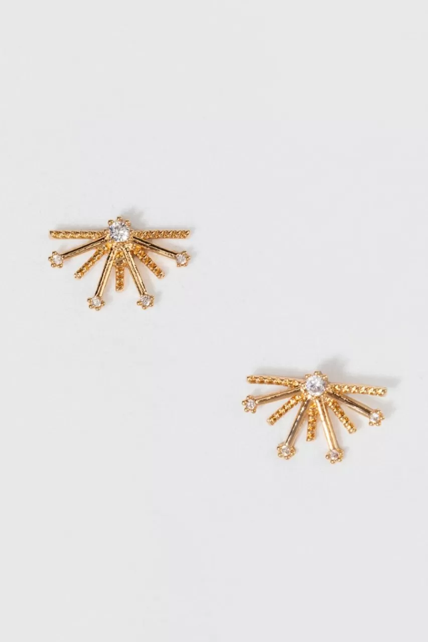 Francesca's Adelle Half Burst Stud Earrings