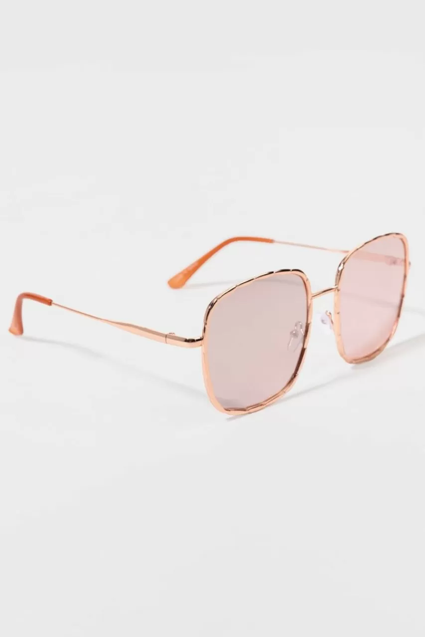 Francesca's Adriana Scallop Edge Aviator Sunglasses
