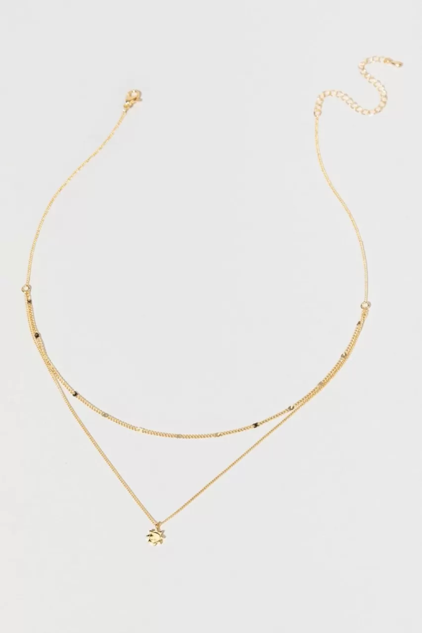 Francesca's Adriana Sun Station Pendant Layered Necklace
