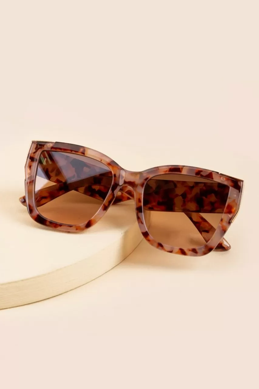 Francesca's Adrienne Large Tortoise Shell Sunglasses