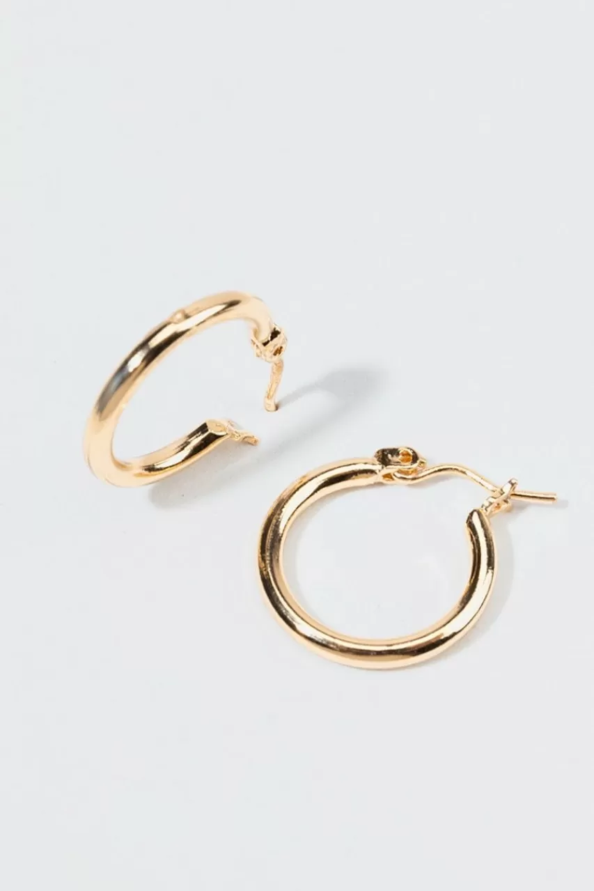 Francesca's Alaina Small 14K Dipped Basic Hoop