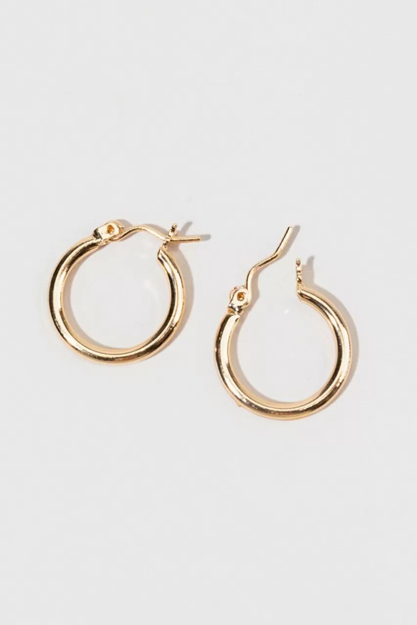 Francesca's Alaina Small 14K Dipped Basic Hoop