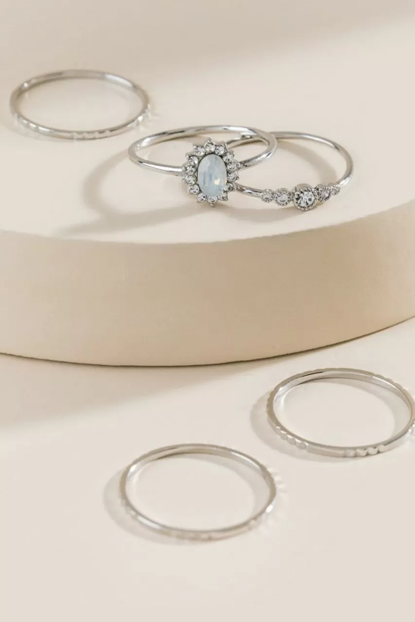 Francesca's Alanna Opal Ring Set