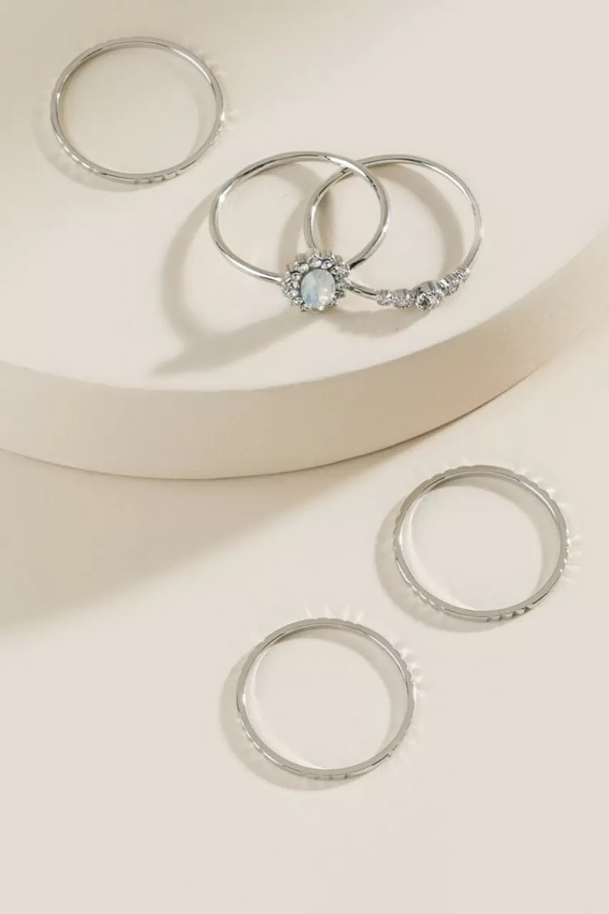 Francesca's Alanna Opal Ring Set