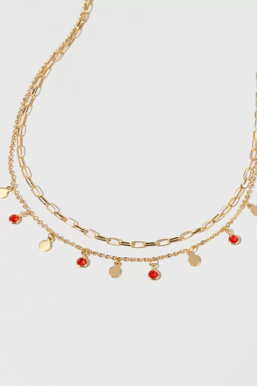 Francesca's Alesha Glass Coin Necklace