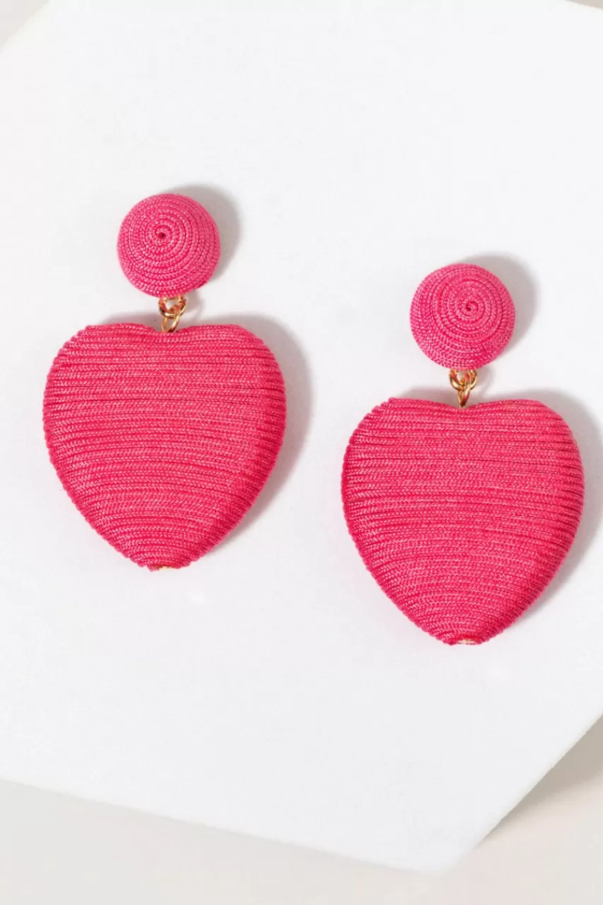 Francesca's Aleta Heart Drop Earrings