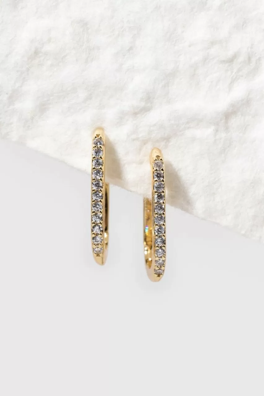 Francesca's Alex Lined Oblong Hoop Earrings