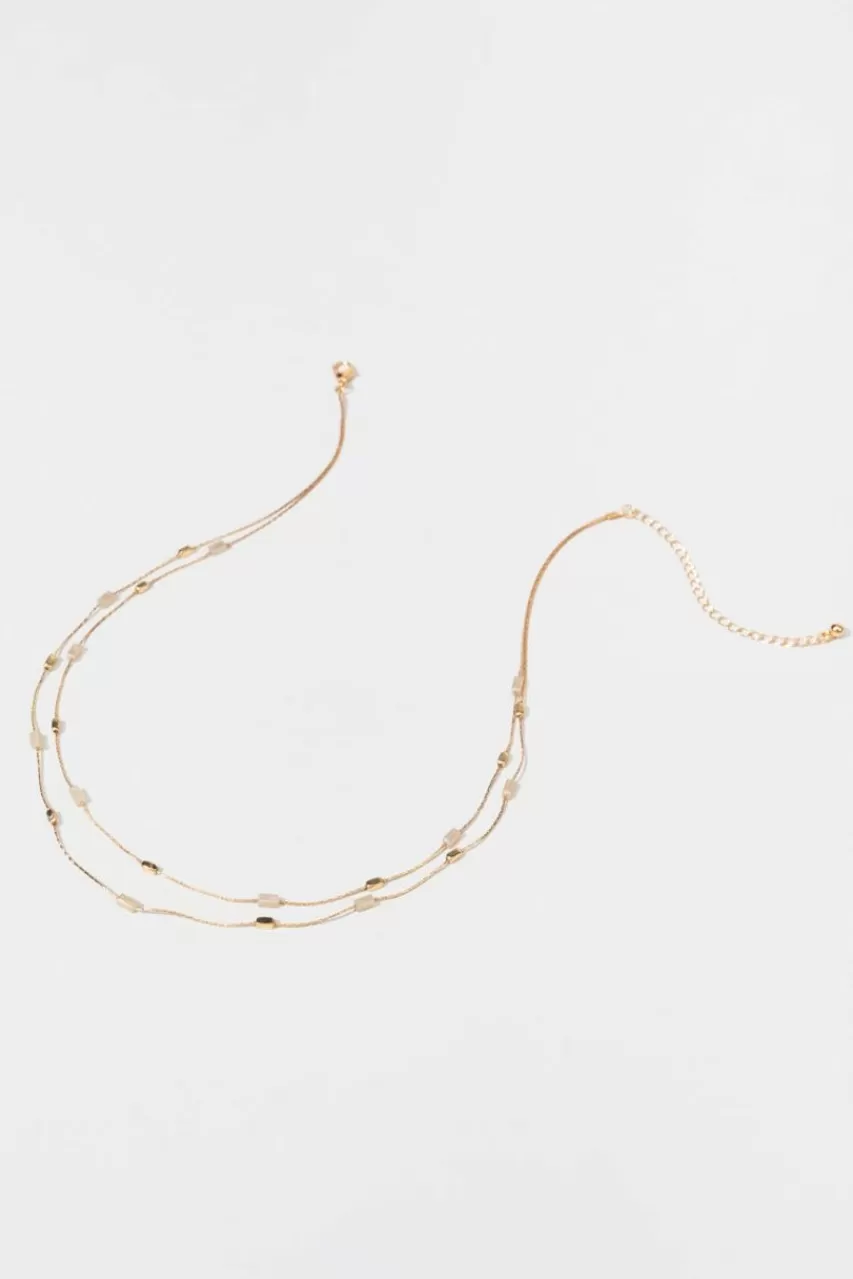 Francesca's Alice Cylinder Bead Delicate Layering Necklace