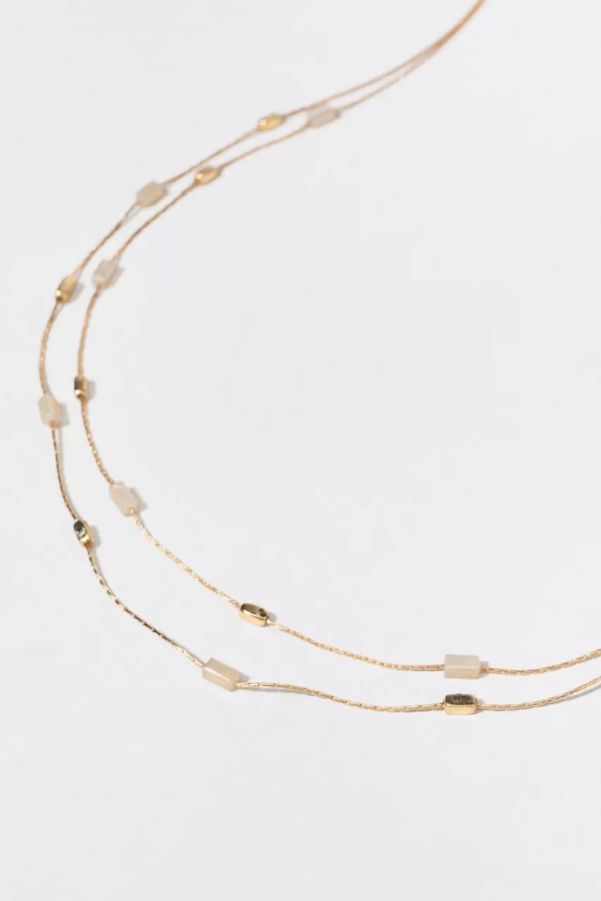 Francesca's Alice Cylinder Bead Delicate Layering Necklace