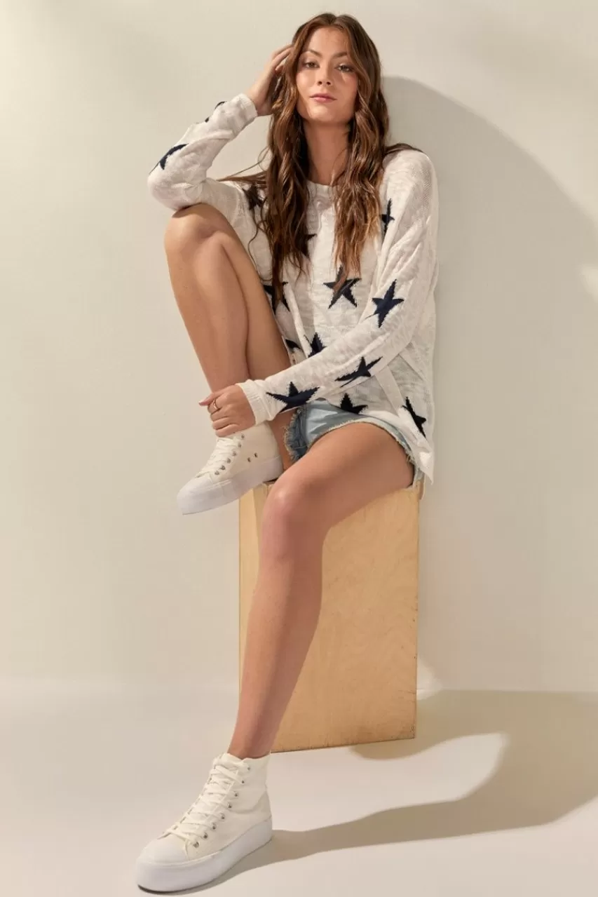 Francesca's Alicia All Over Star Tunic Pullover