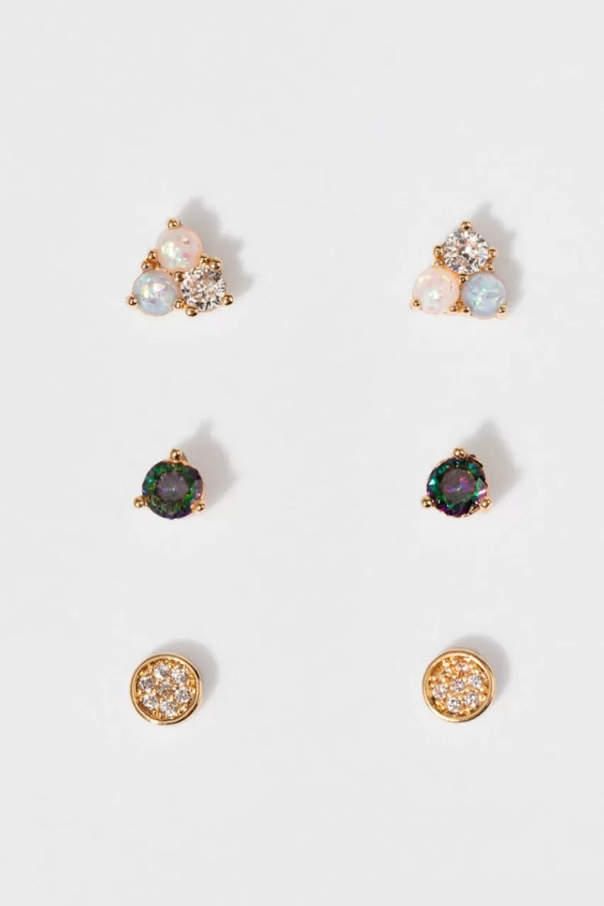 Francesca's Alicia Gemstone Earring Set