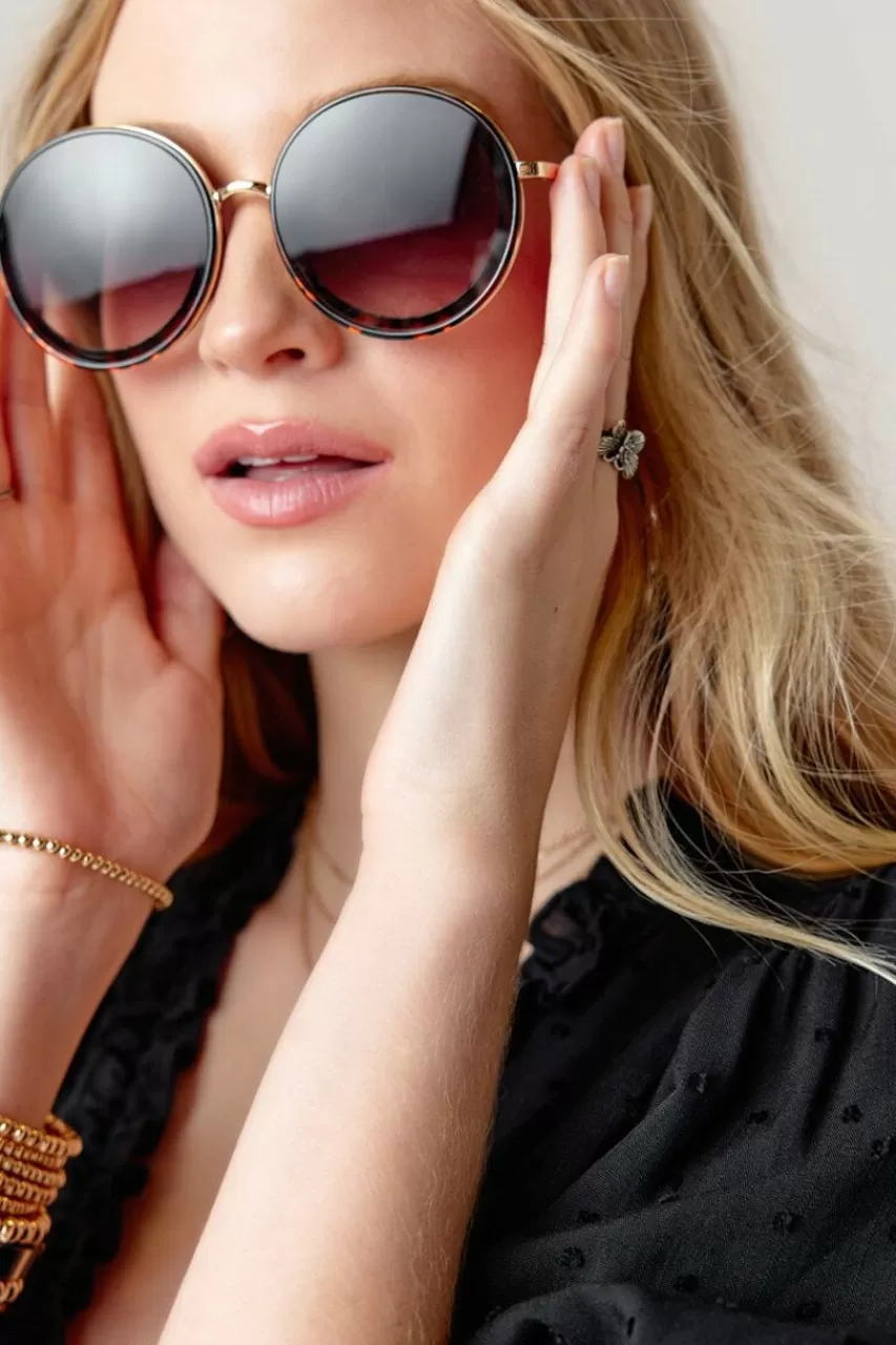 Francesca's Alicia Oversize Round Glasses