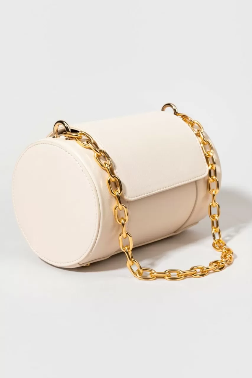 Francesca's Alisha Gold Chain Round Satchel