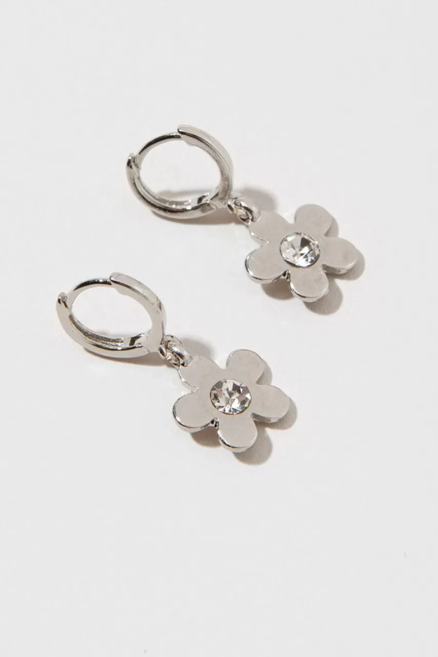 Francesca's Alison Glass Daisy Charm Earrings