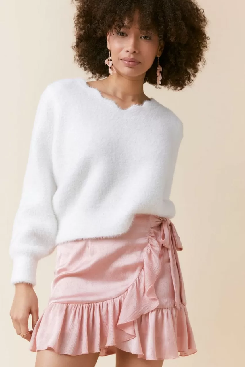 Francesca's Alison Ruffle Mini Skirt