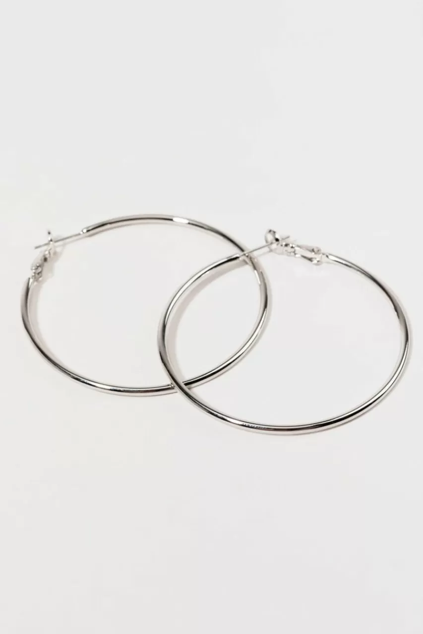 Francesca's Alissa Brass Smooth Basic Large Hoops