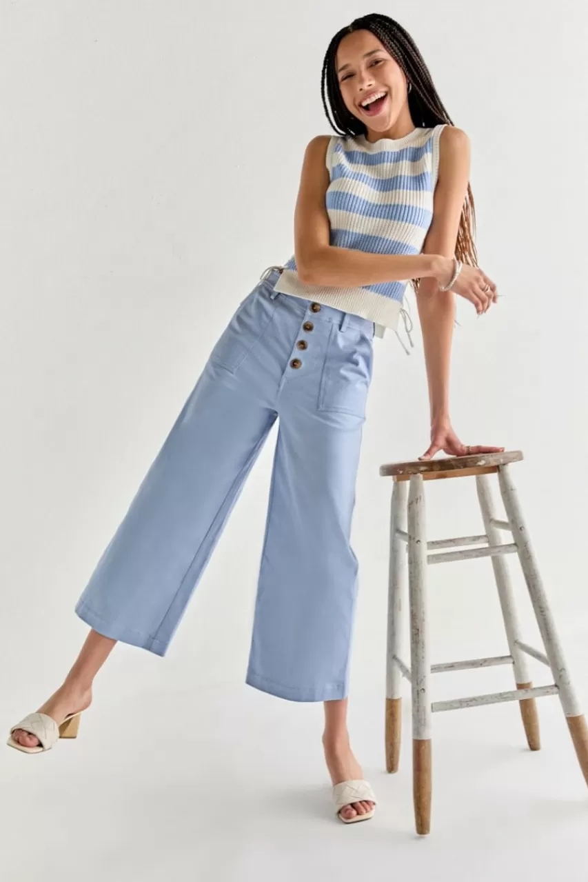 Francesca's Alissa Button Front Pants