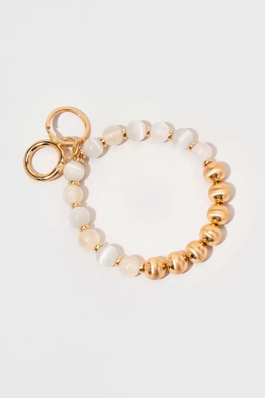 Francesca's Alisson Beaded Key Ring Bracelet