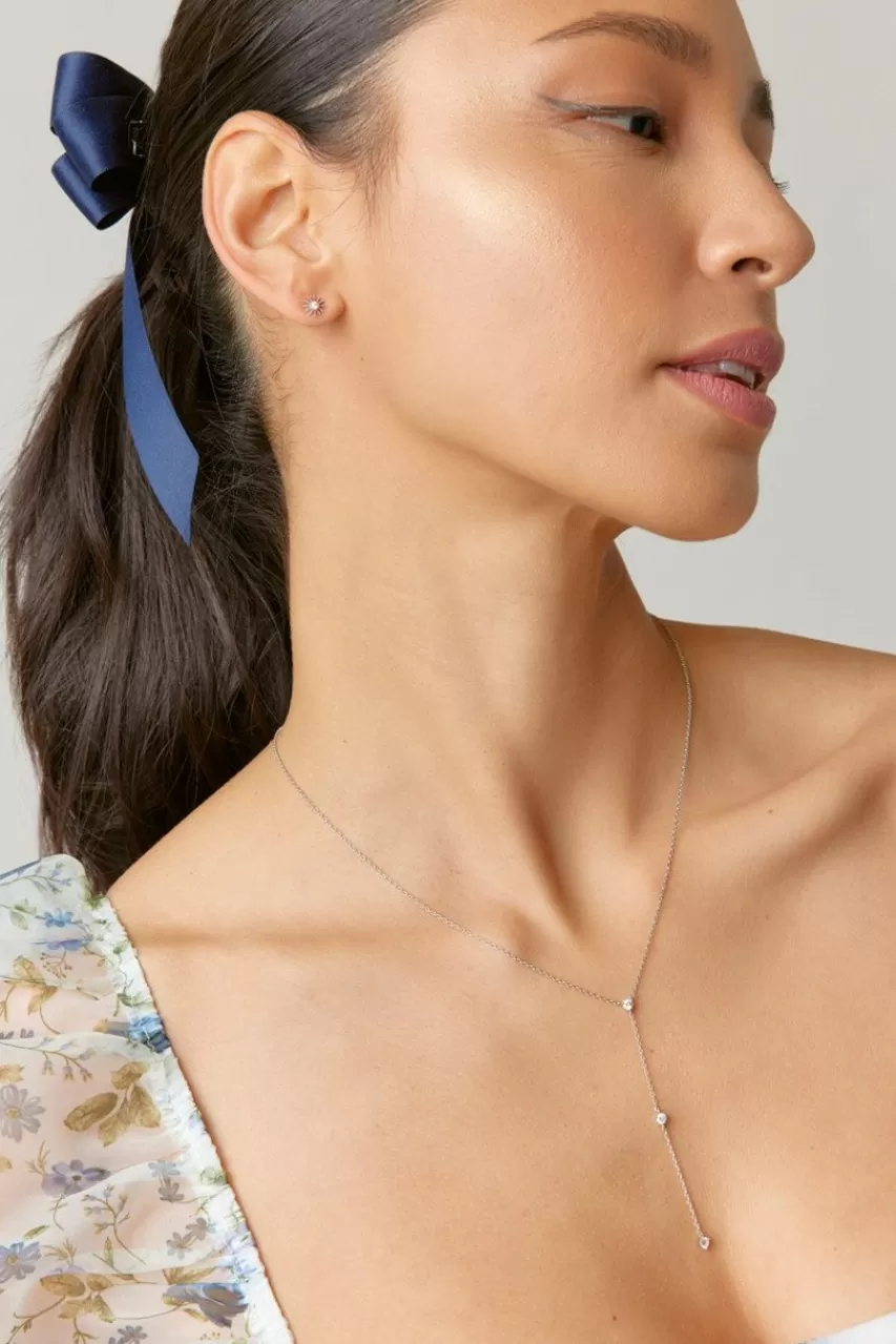 Francesca's Aliyah Dainty Cz Station Y Necklace