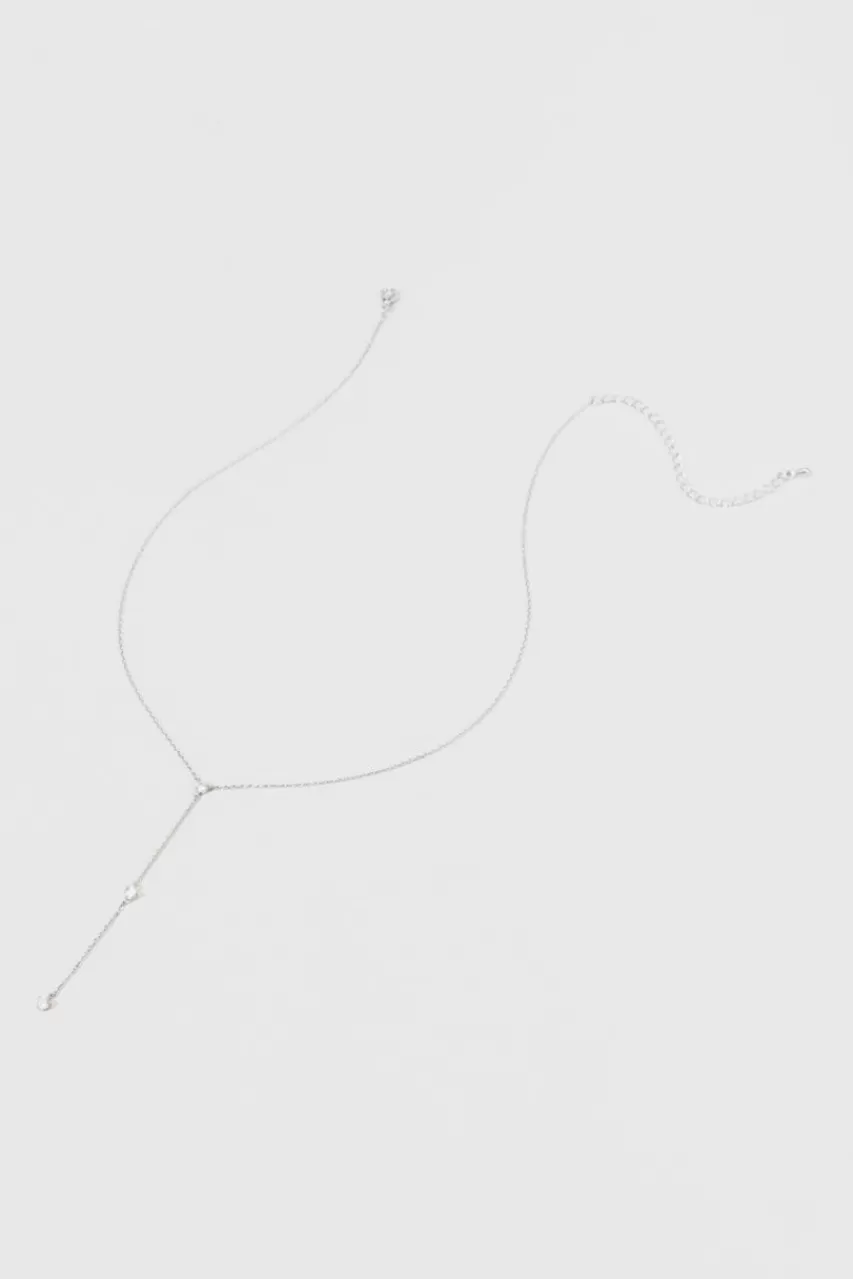 Francesca's Aliyah Dainty Cz Station Y Necklace