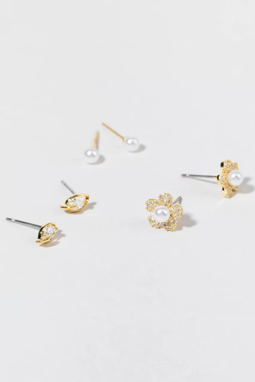 Francesca's Allison Three Pack Earrings