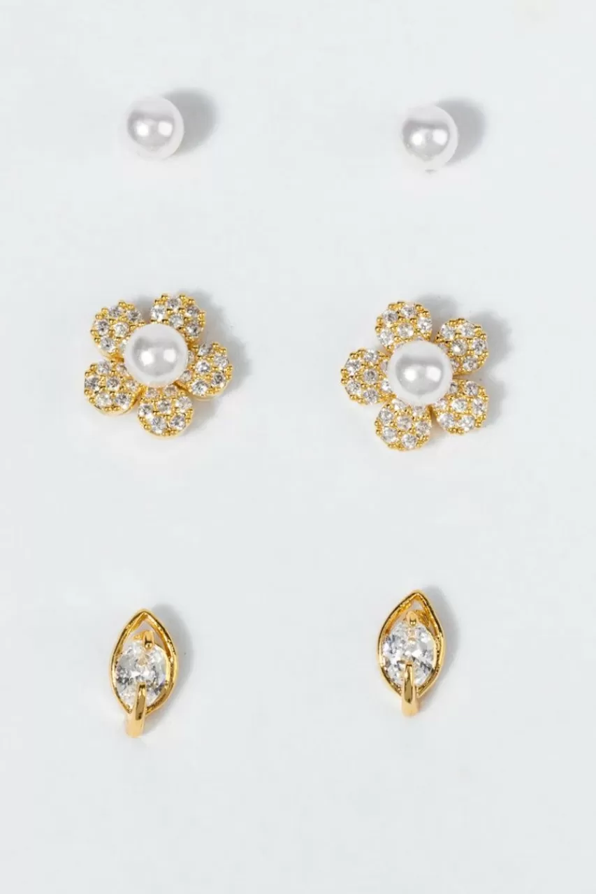 Francesca's Allison Three Pack Earrings