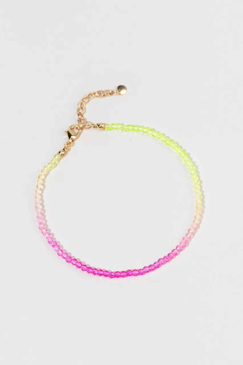 Francesca's Alora Neon Glass Beads Anklet