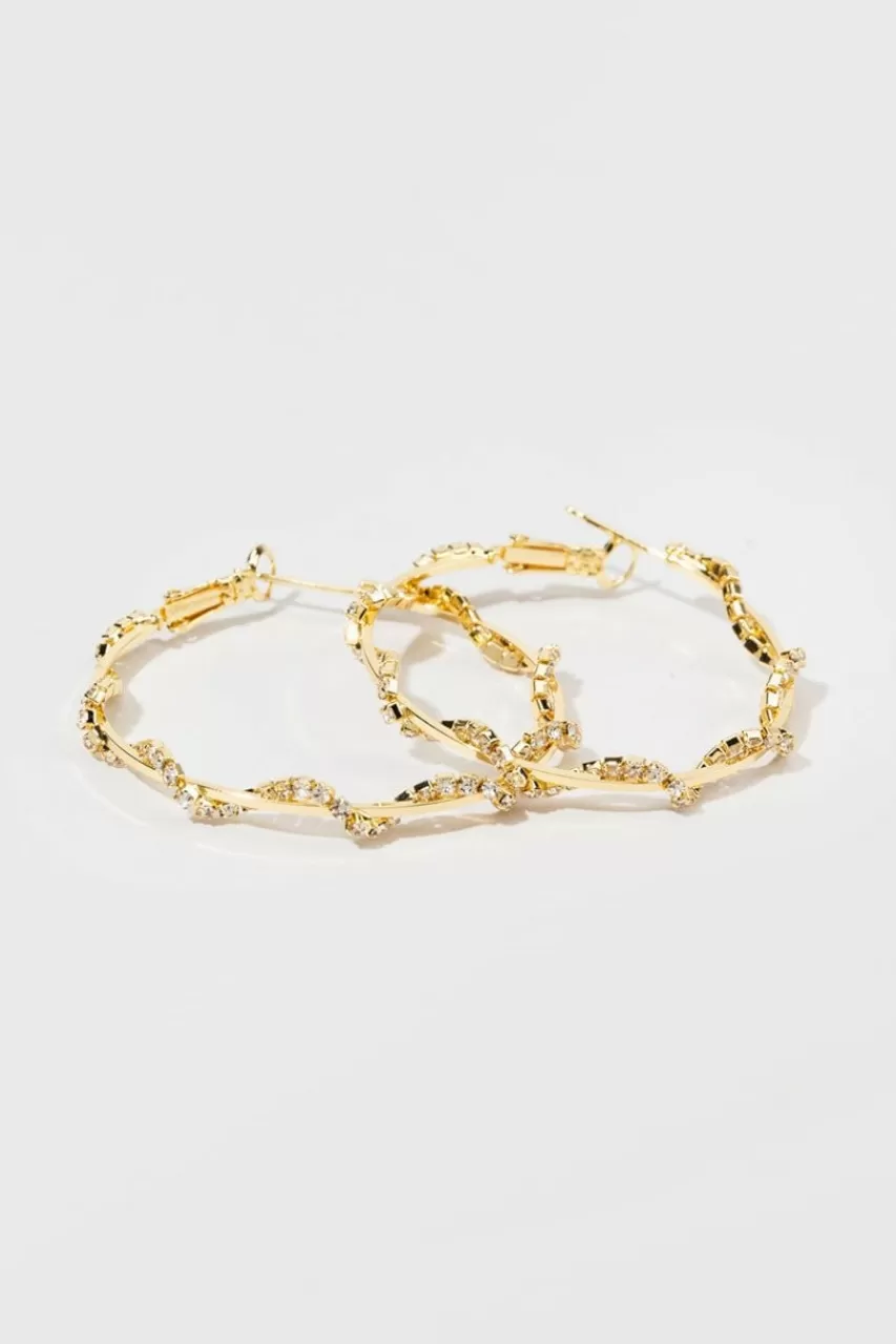 Francesca's Amara Cup Chain Wrapped Hoop