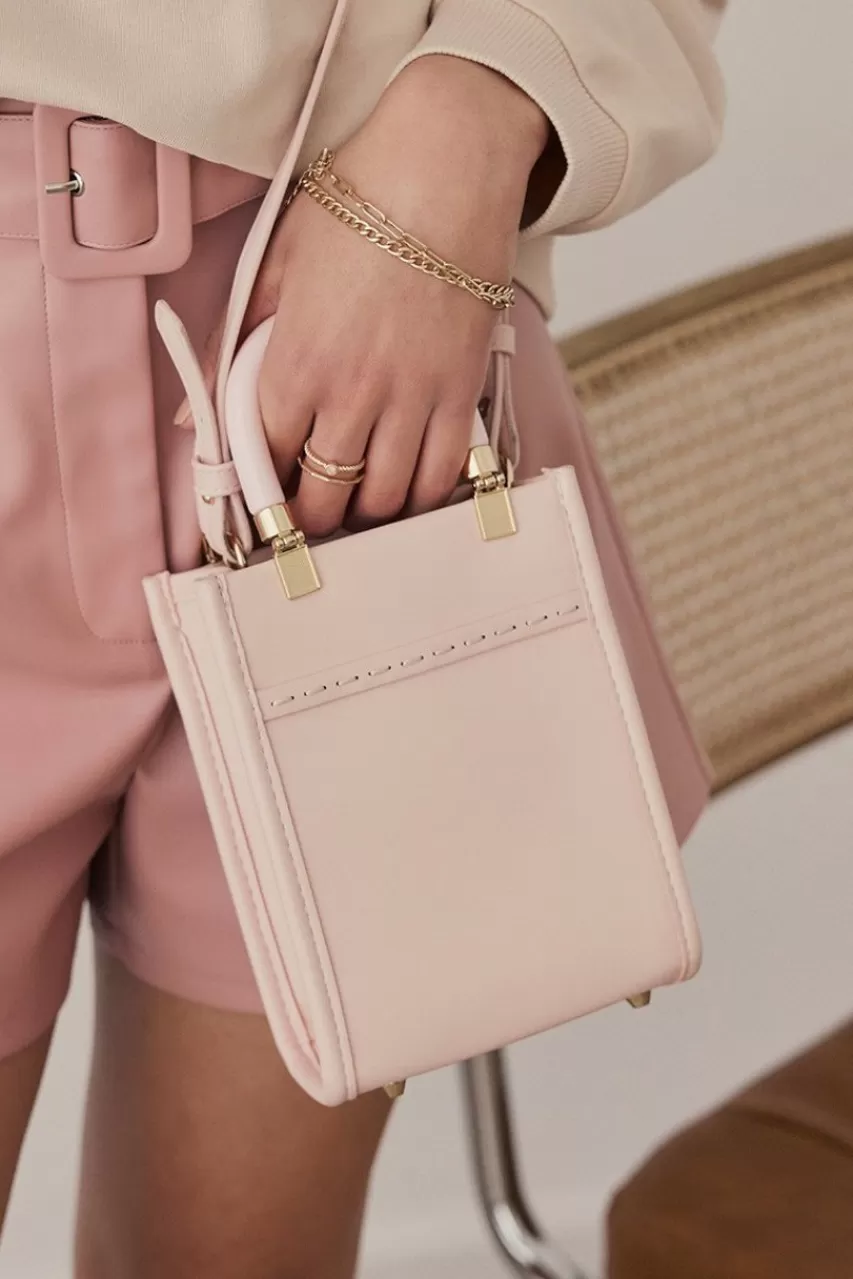 Francesca's Amara Micro Handle Stitch Tote