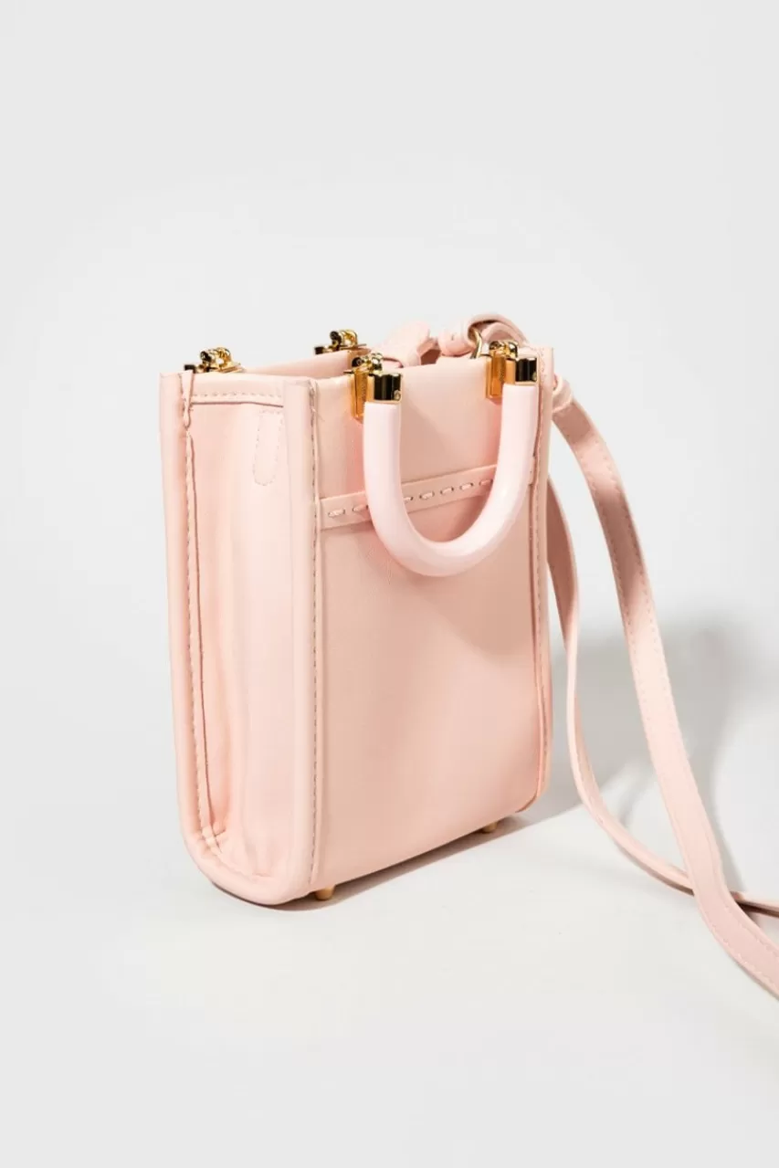 Francesca's Amara Micro Handle Stitch Tote