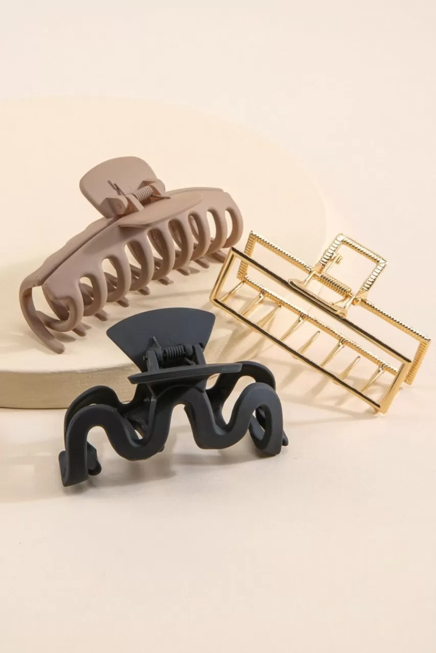 Francesca's Amber Shape Claw Clip Set