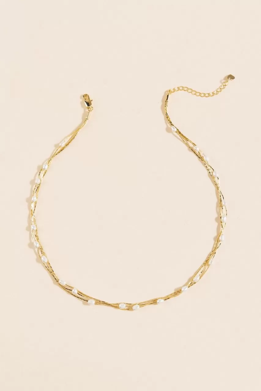 Francesca's Amelia Freshwater Station Necklace