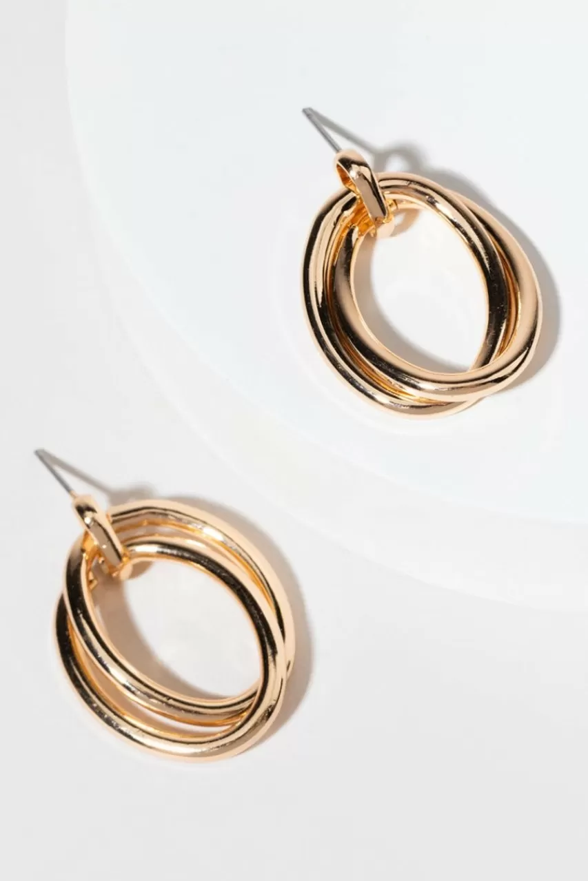 Francesca's Amelia Oval Doorknocker Earrings