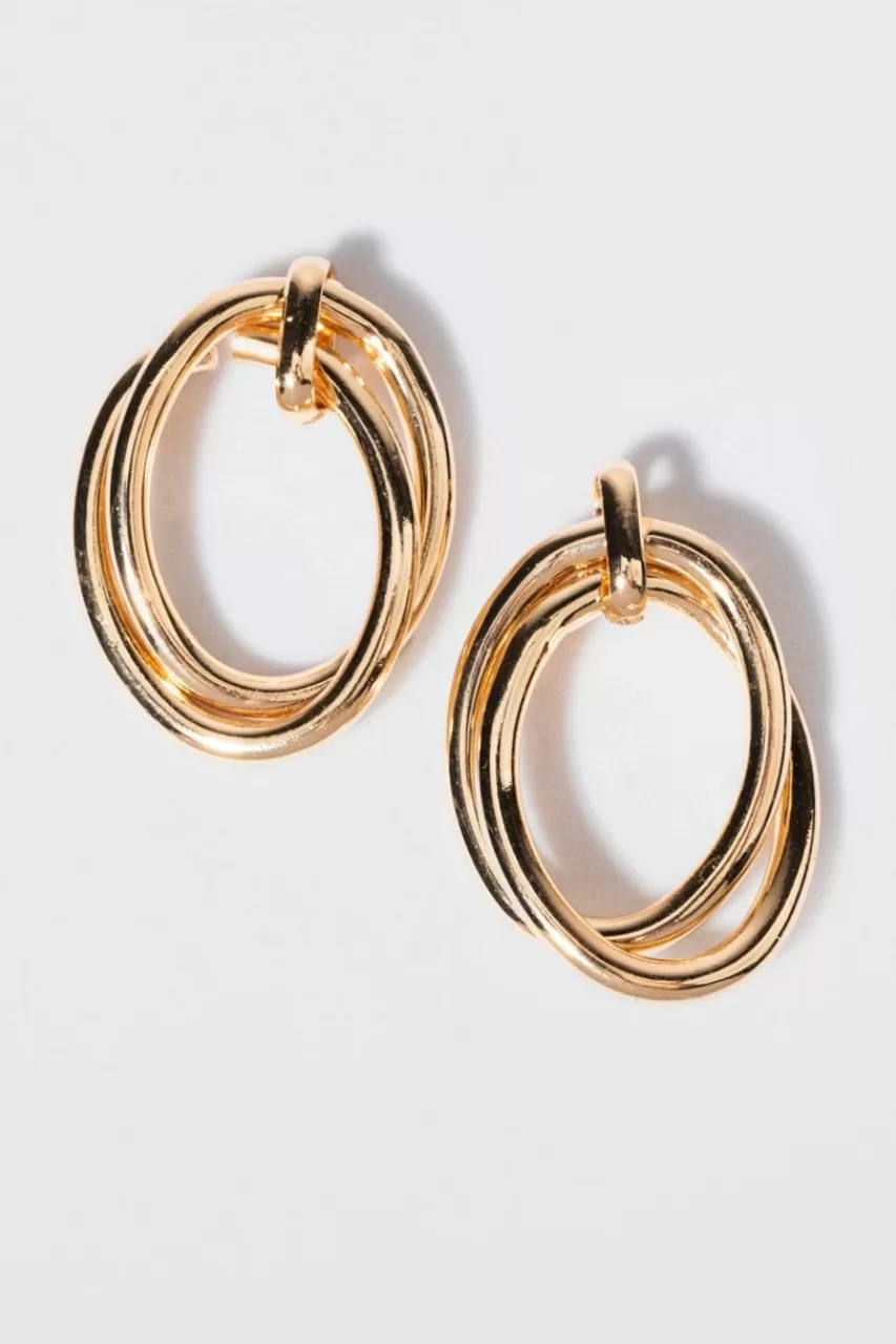 Francesca's Amelia Oval Doorknocker Earrings