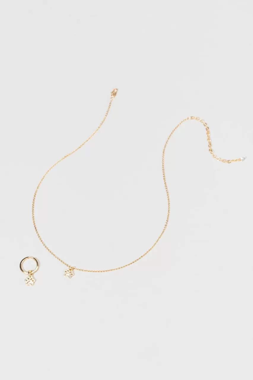 Francesca's Amelia Paw Print Pendant Necklace