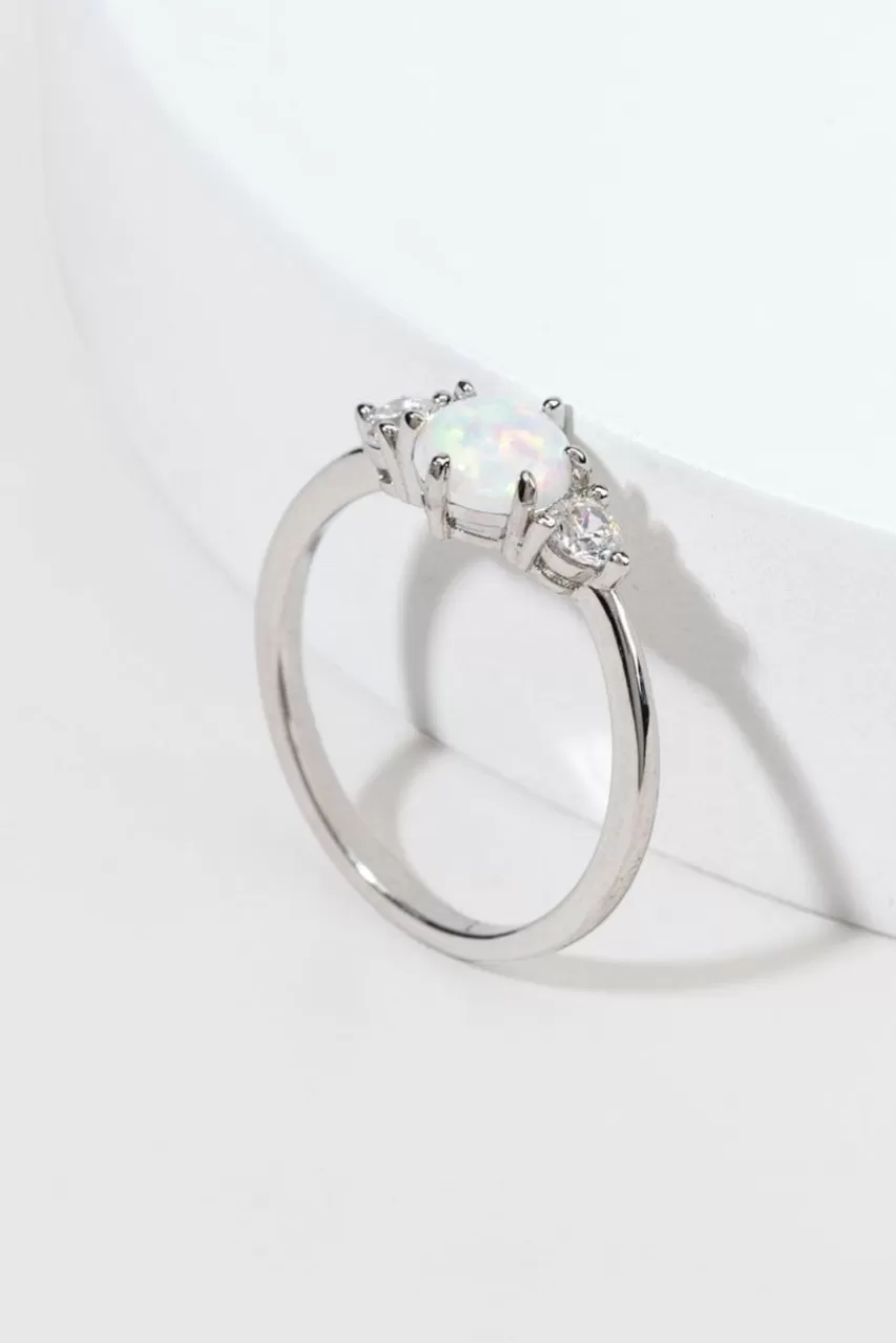 Francesca's Amelia Plated Iridescent Cz Ring