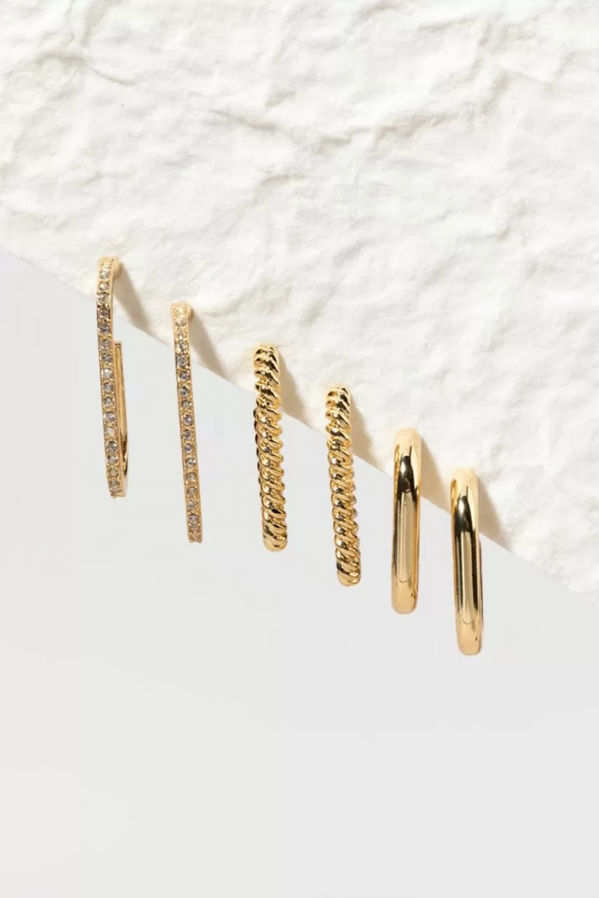 Francesca's Amiri Oblong Hoop Earring Set