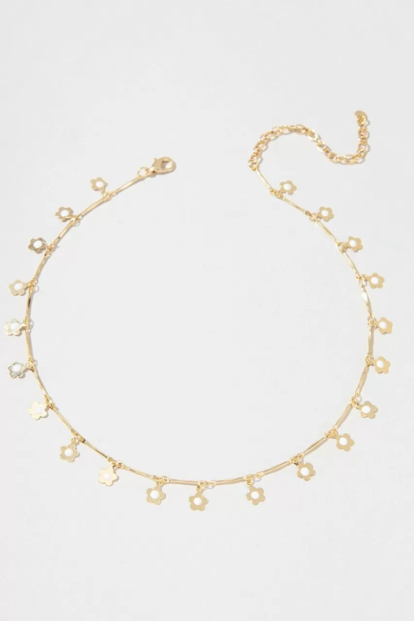 Francesca's Anisa Flower Charm Choker