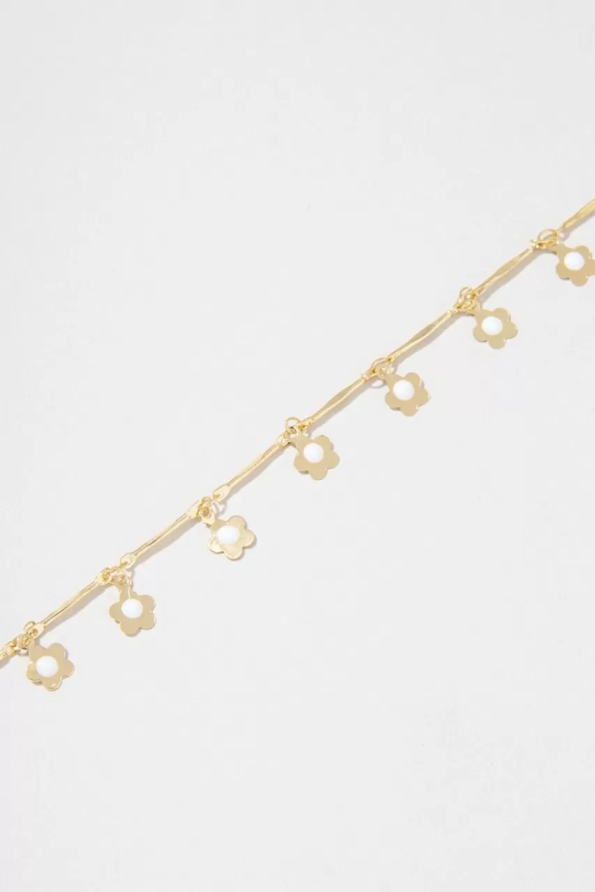 Francesca's Anisa Flower Charm Choker