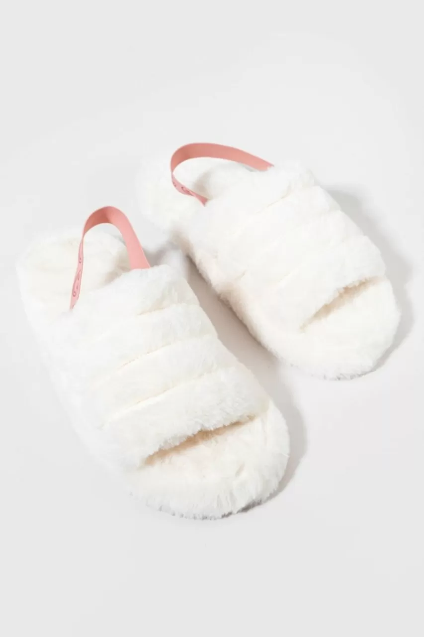 Francesca's Anna Smiley Strap Slippers