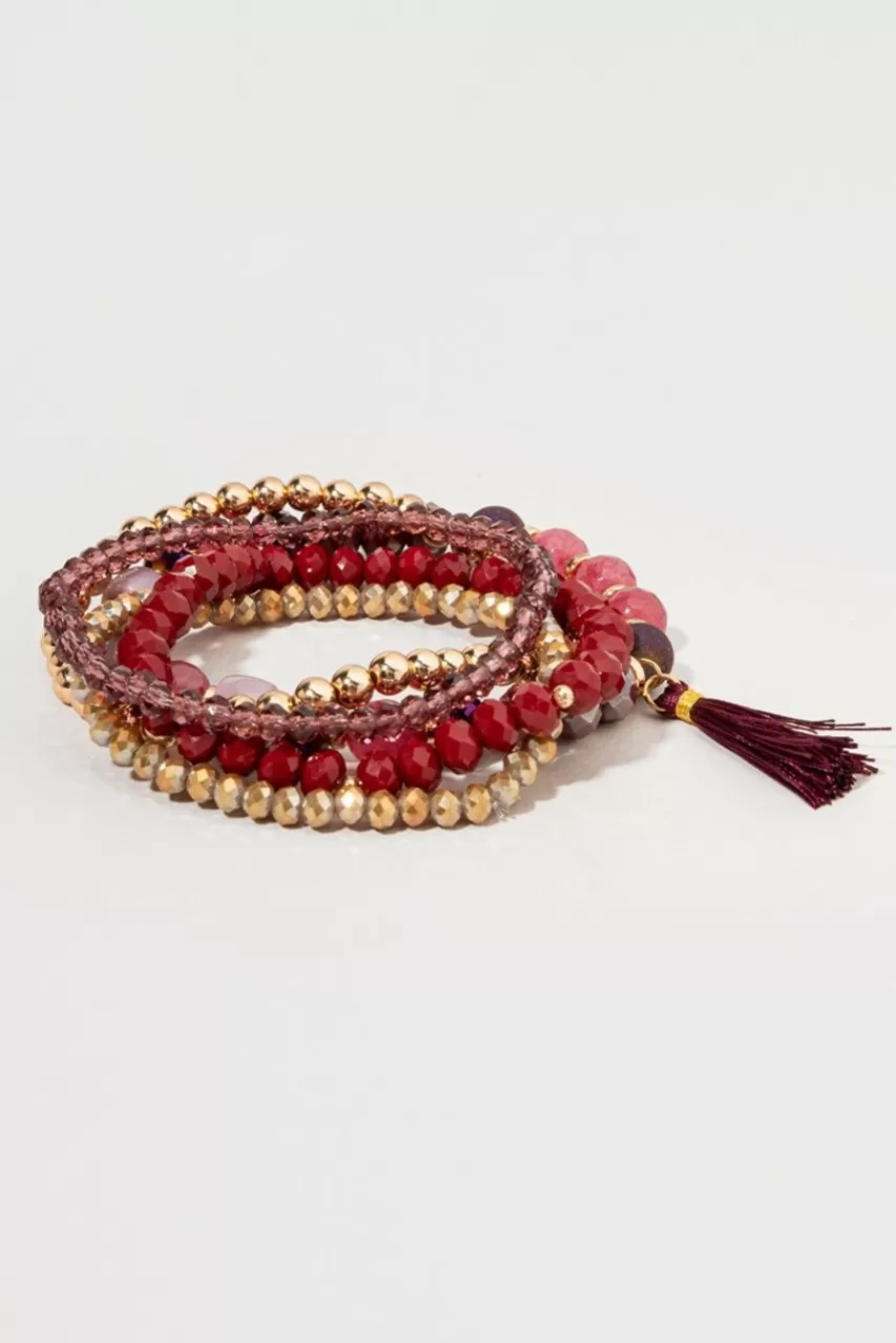 Francesca's Ashley Semi Precious Beaded Bracelet Set