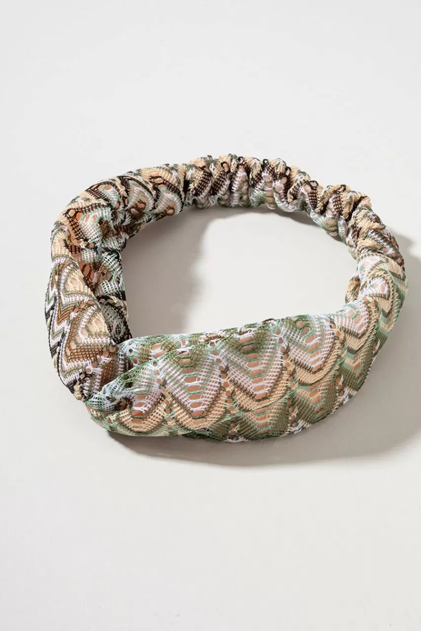Francesca's Aura Neutral Chevron Headwrap