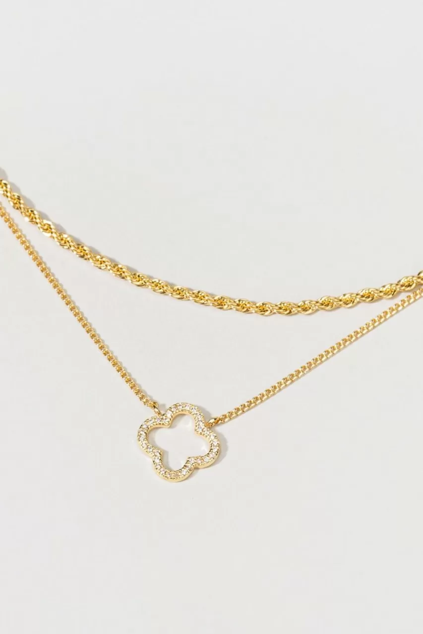 Francesca's Ava Clover Layered Necklace